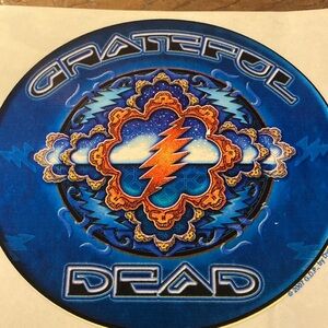 Classic 2007 Grateful Dead clear window sticker. 6 1/2 x 6